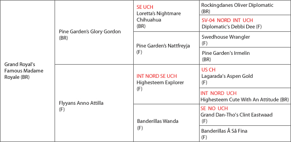 Madames pedigree
